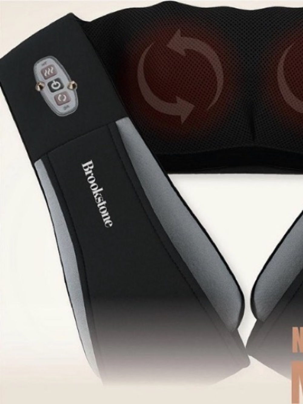 Brookstone Black and Gray Shiatsu Neck & Shoulder Massager